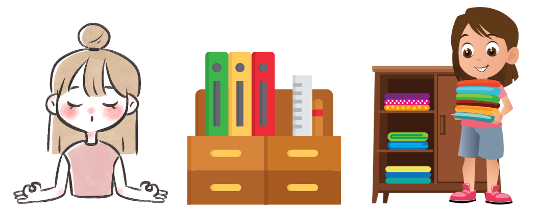 Inspiring Mind Map central images - Calm, organised work and home