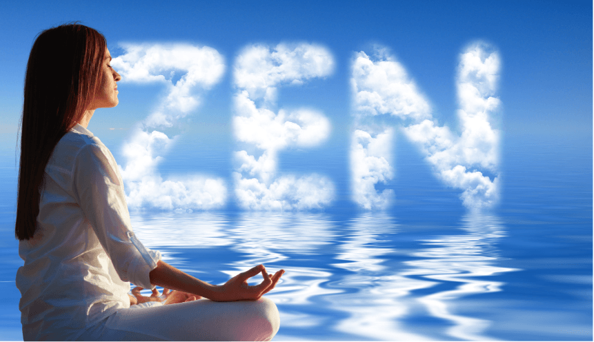 Clam woman in Zen state