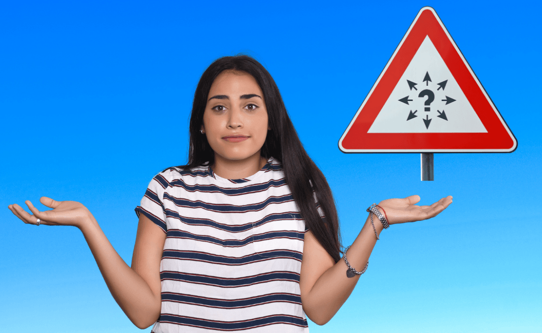 woman stuck in indecision