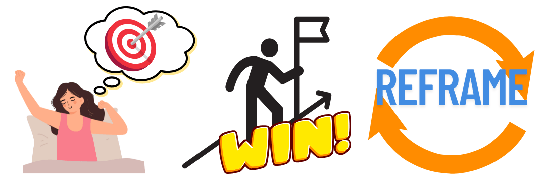 morning visualise goals, recognise wins and reframe negatives