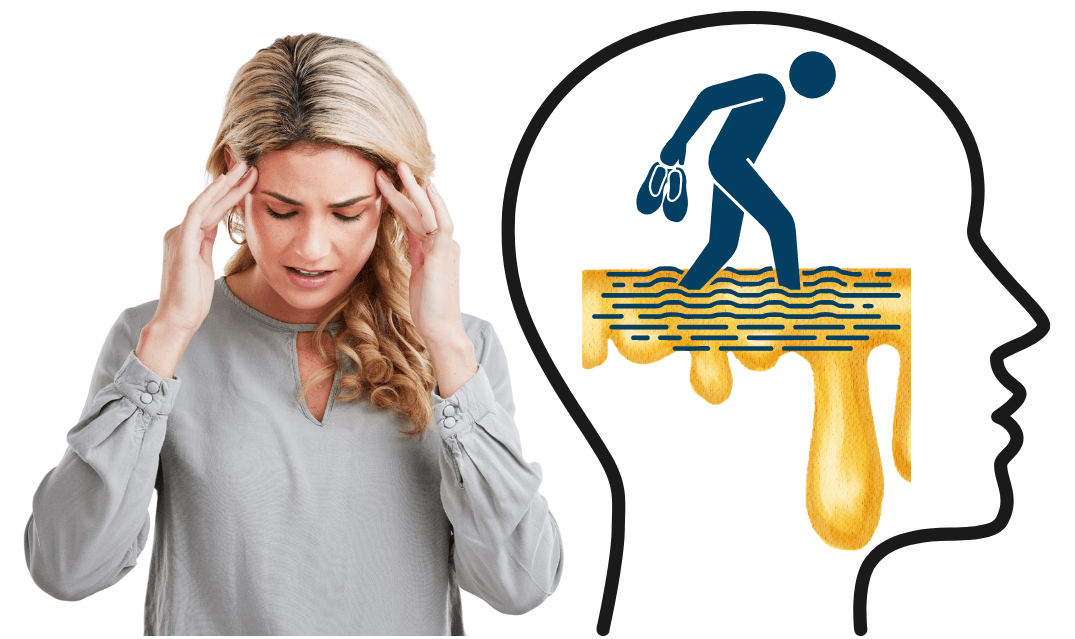 Woman stuck like wading through treacle