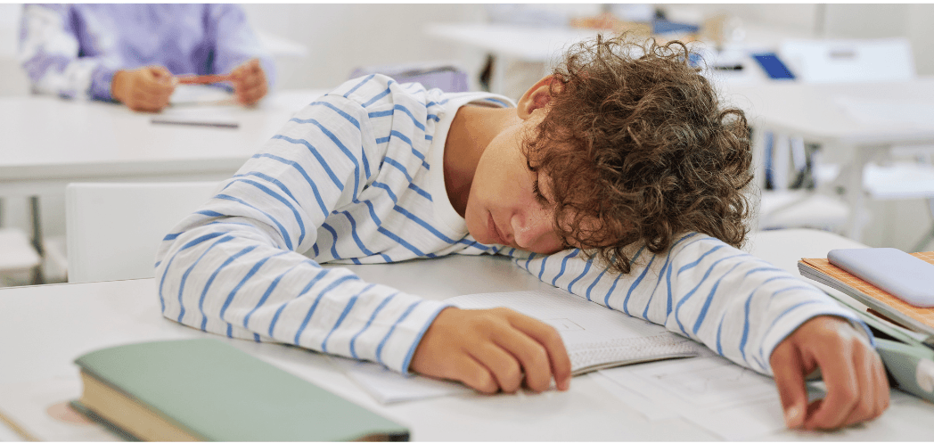 student sleeping in class