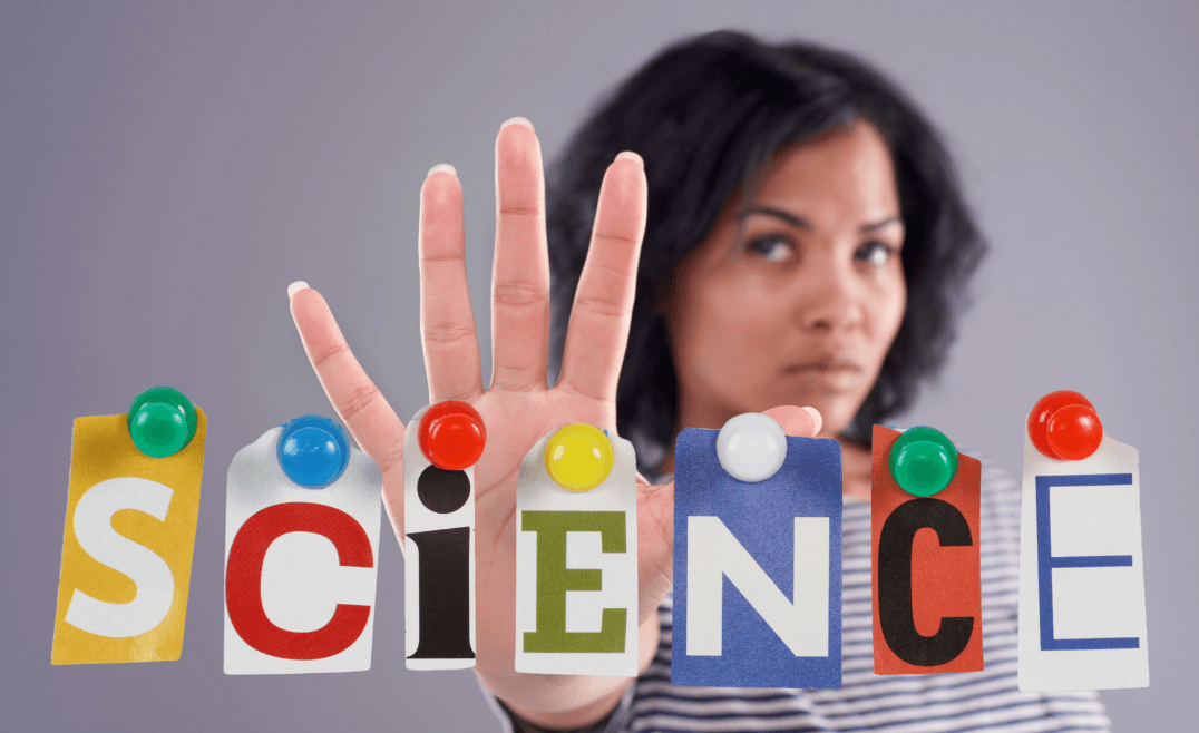 woman rejecting Mind Maps for science