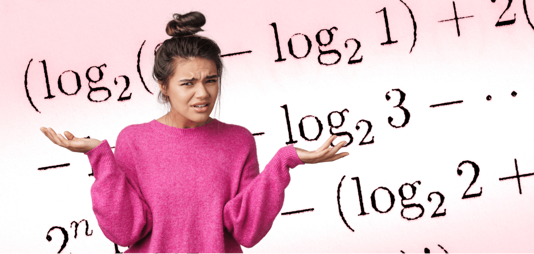 young woman baffled by maths