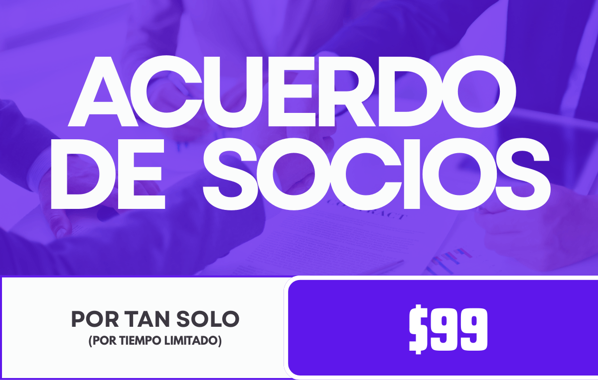 Icono informativo de acuerdos de socios en LLC