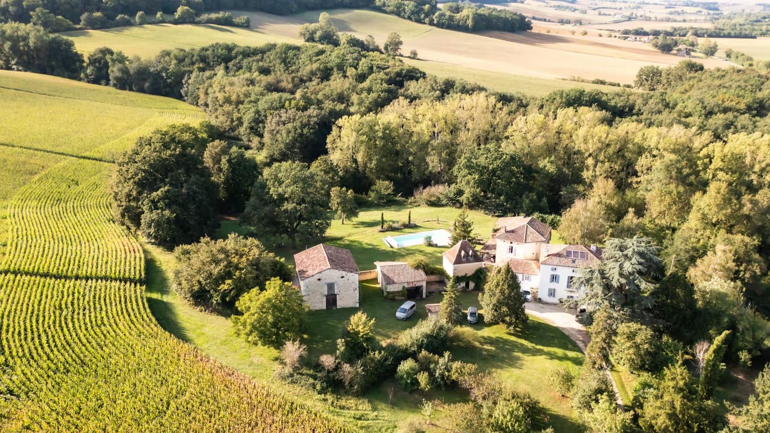 Vue a&eacute;rienne du domaine