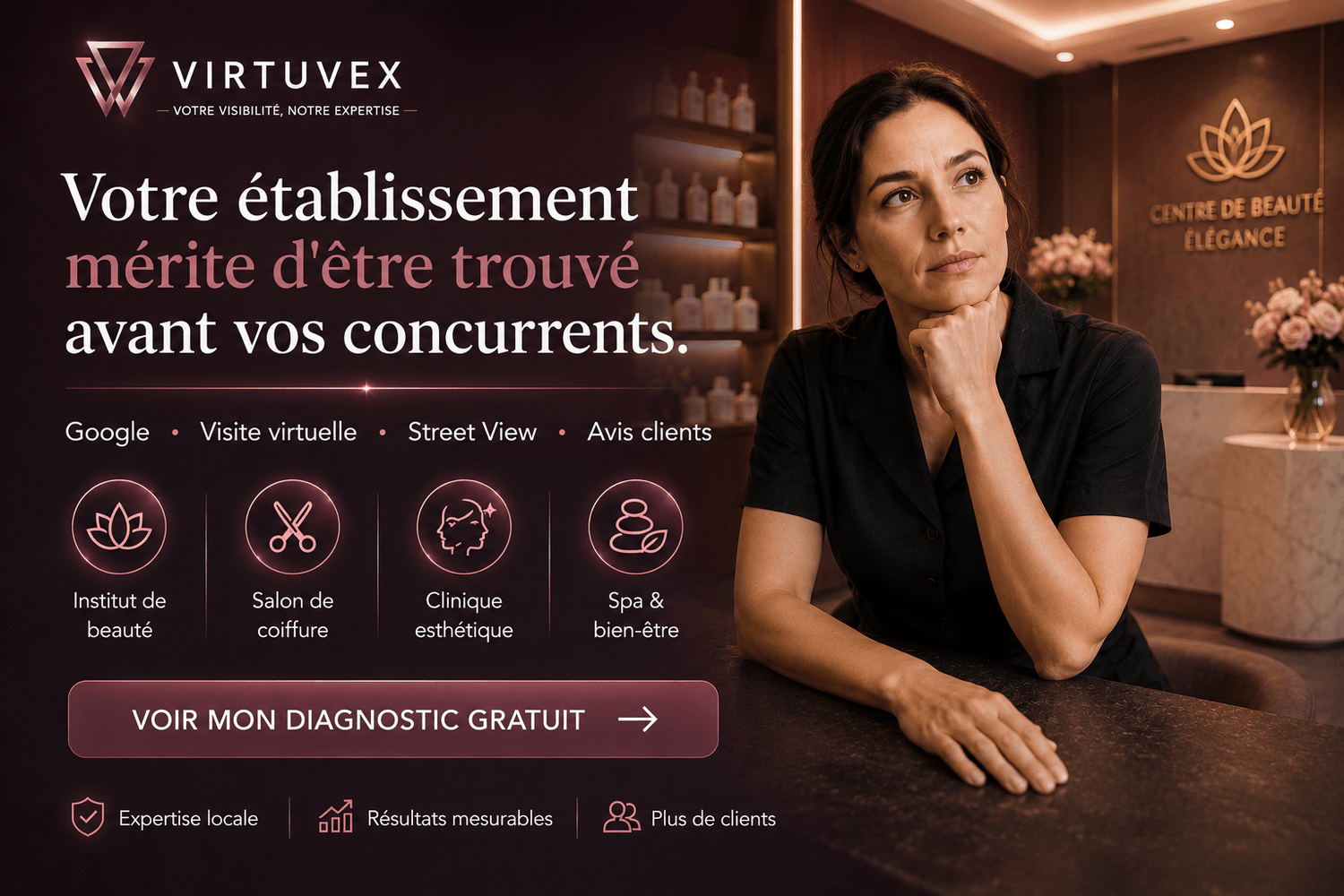 Virtuvex — Salons de coiffure, instituts de beauté, spas, cliniques esthétiques, centres de bien-être