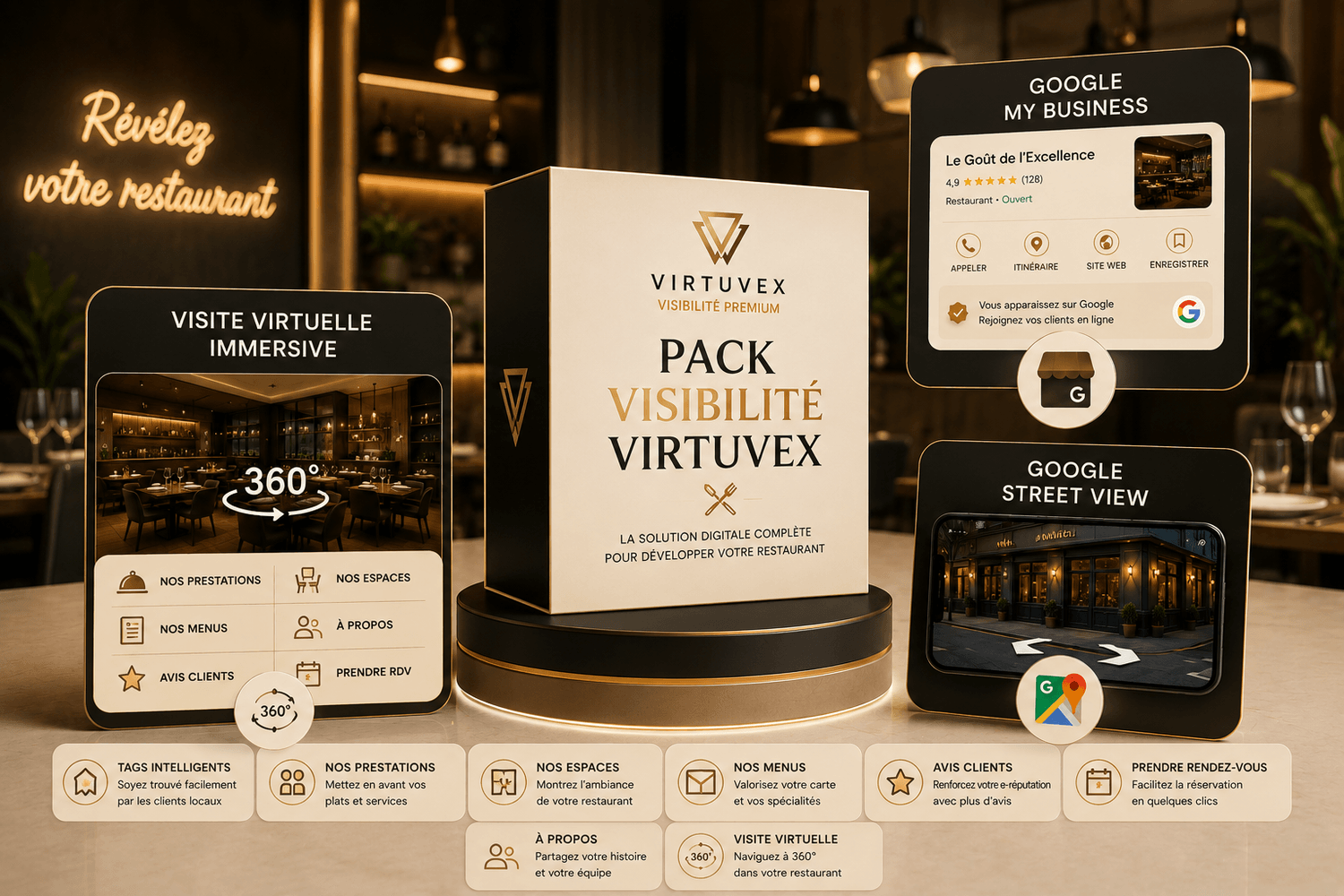 Les Tags Intelligents Virtuvex appliqués à un restaurant