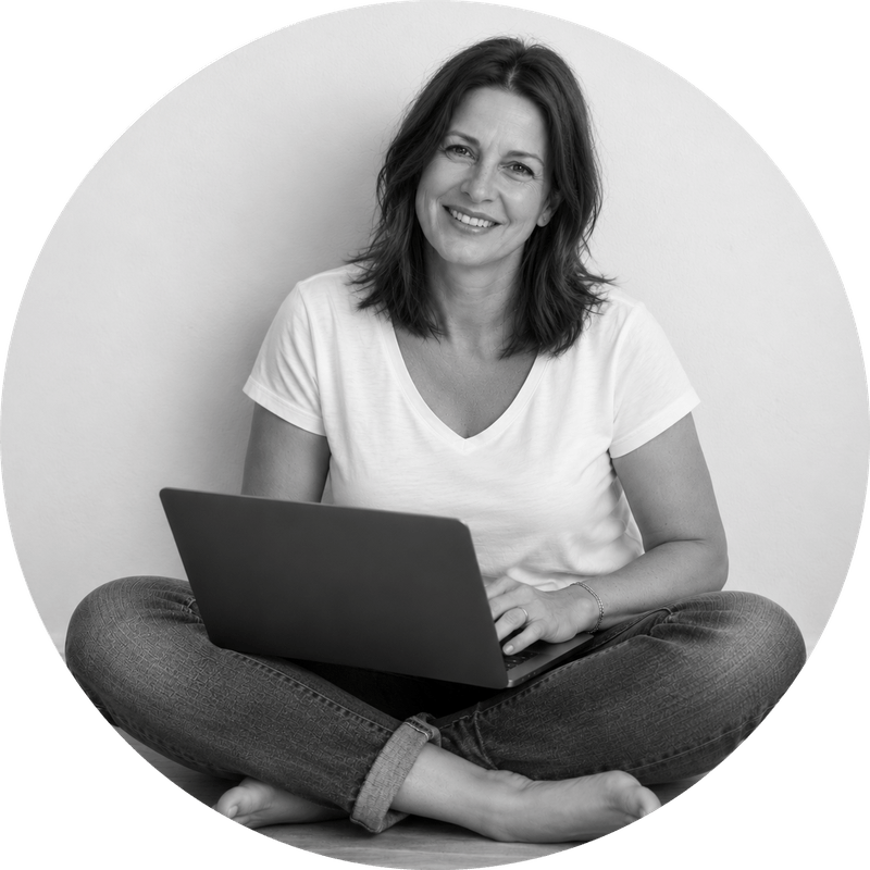 Sandra von klickreich – online Geld verdienen mit Canva, Malbuch und Pinterest