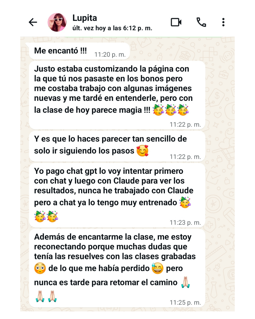 Testimonio de estudiante