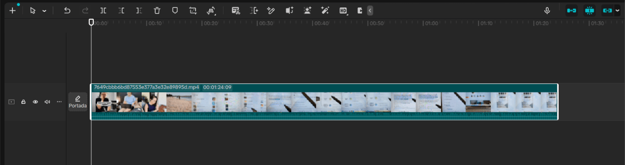 Timeline de edición del Reel
