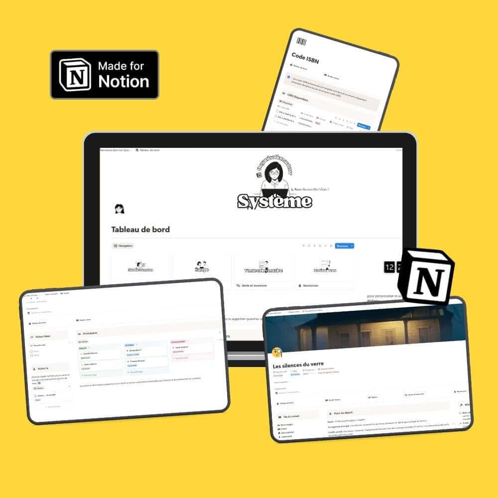 Template Notion, Systeme organisation auteur