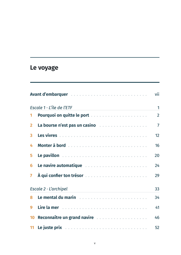 Sommaire du guide — les 16 chapitres