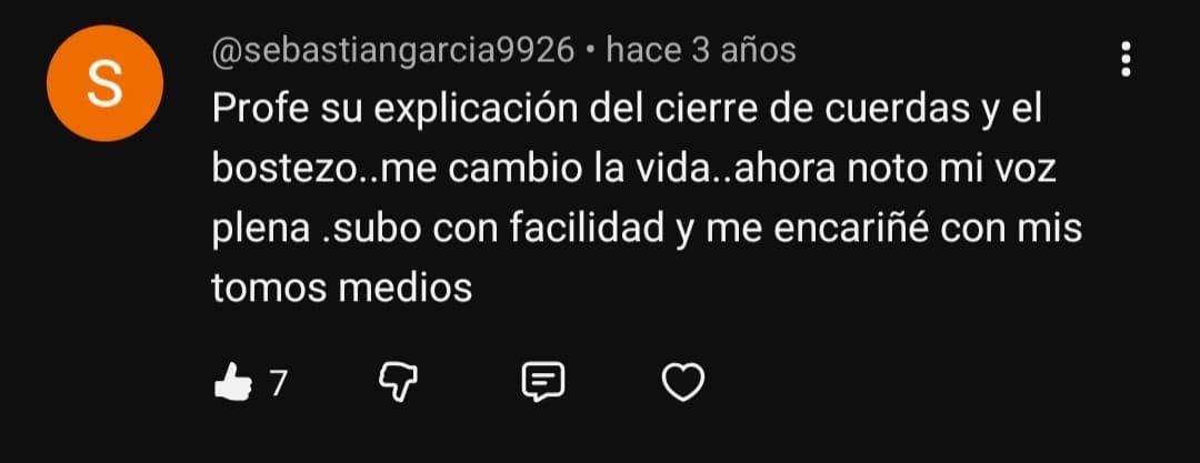 Testimonio de alumno