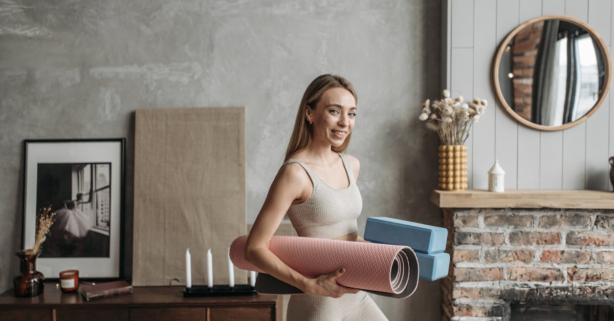 A Woman Exercising at Home