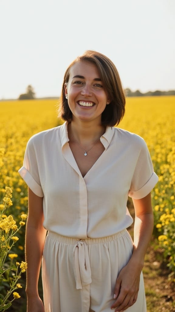Mareike im Blumenfeld