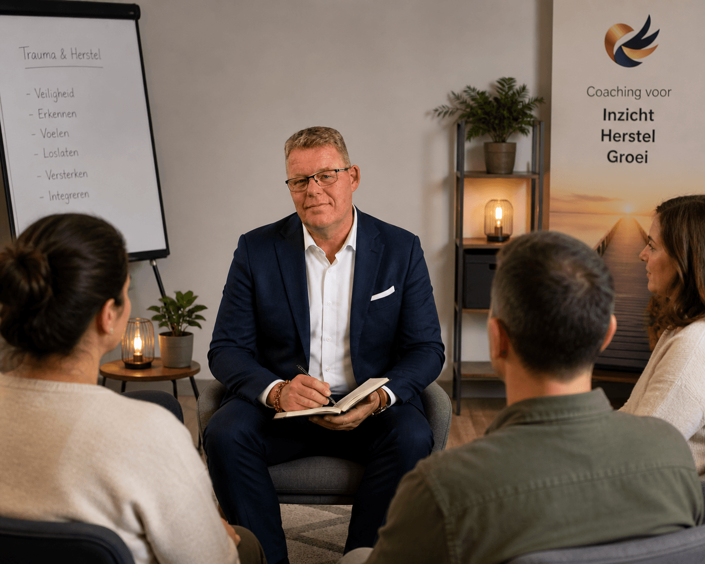 Roy van Rensch in gesprek tijdens een sessie