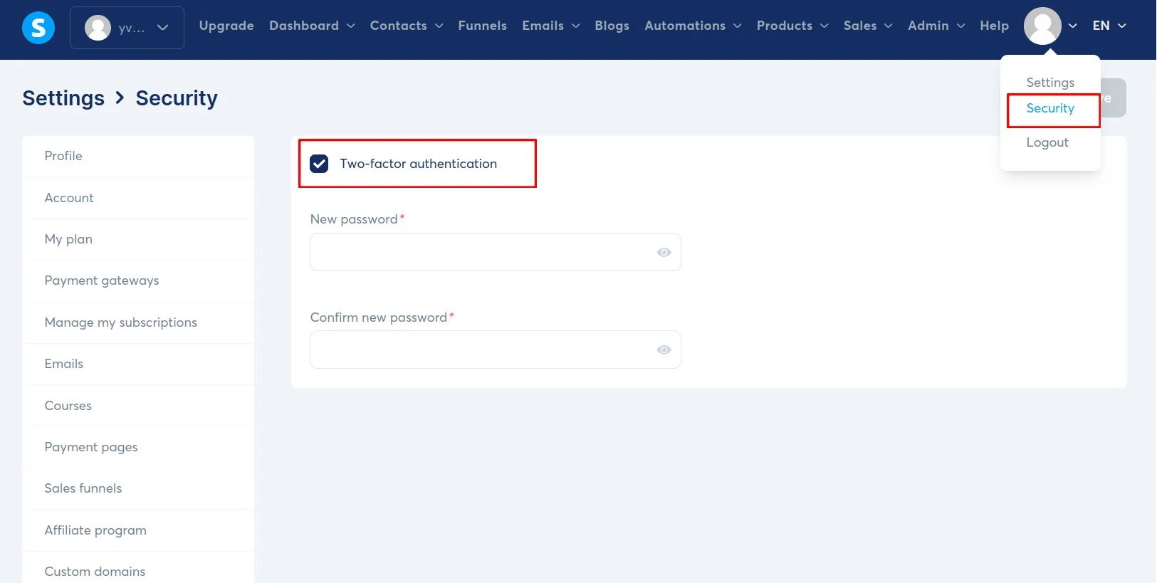 systeme-io-secure-login-2fa