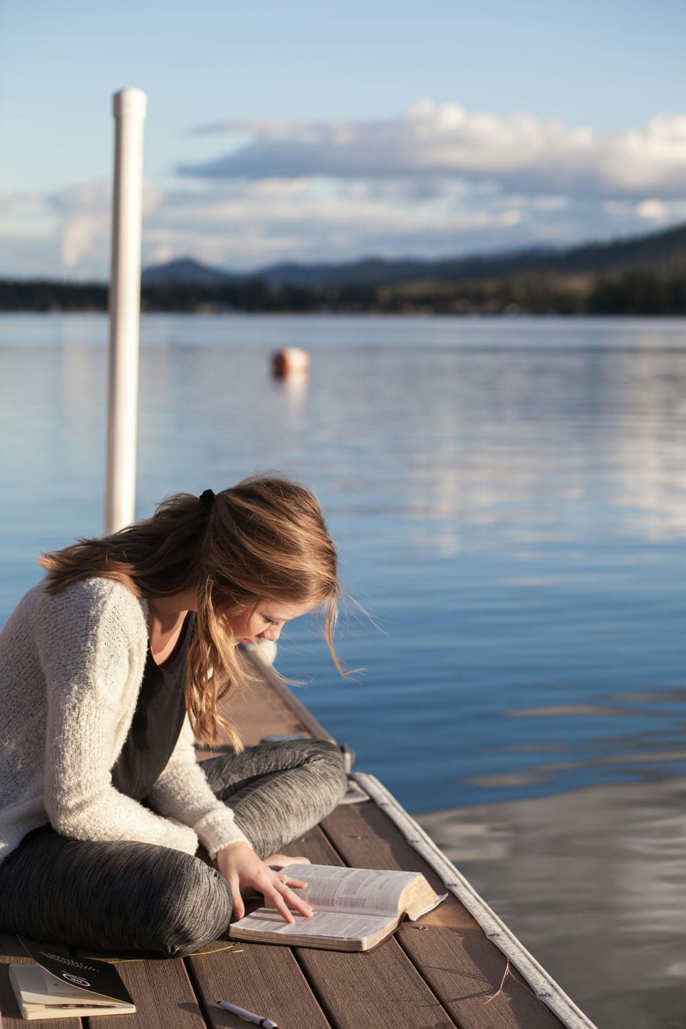 woman reading Bible