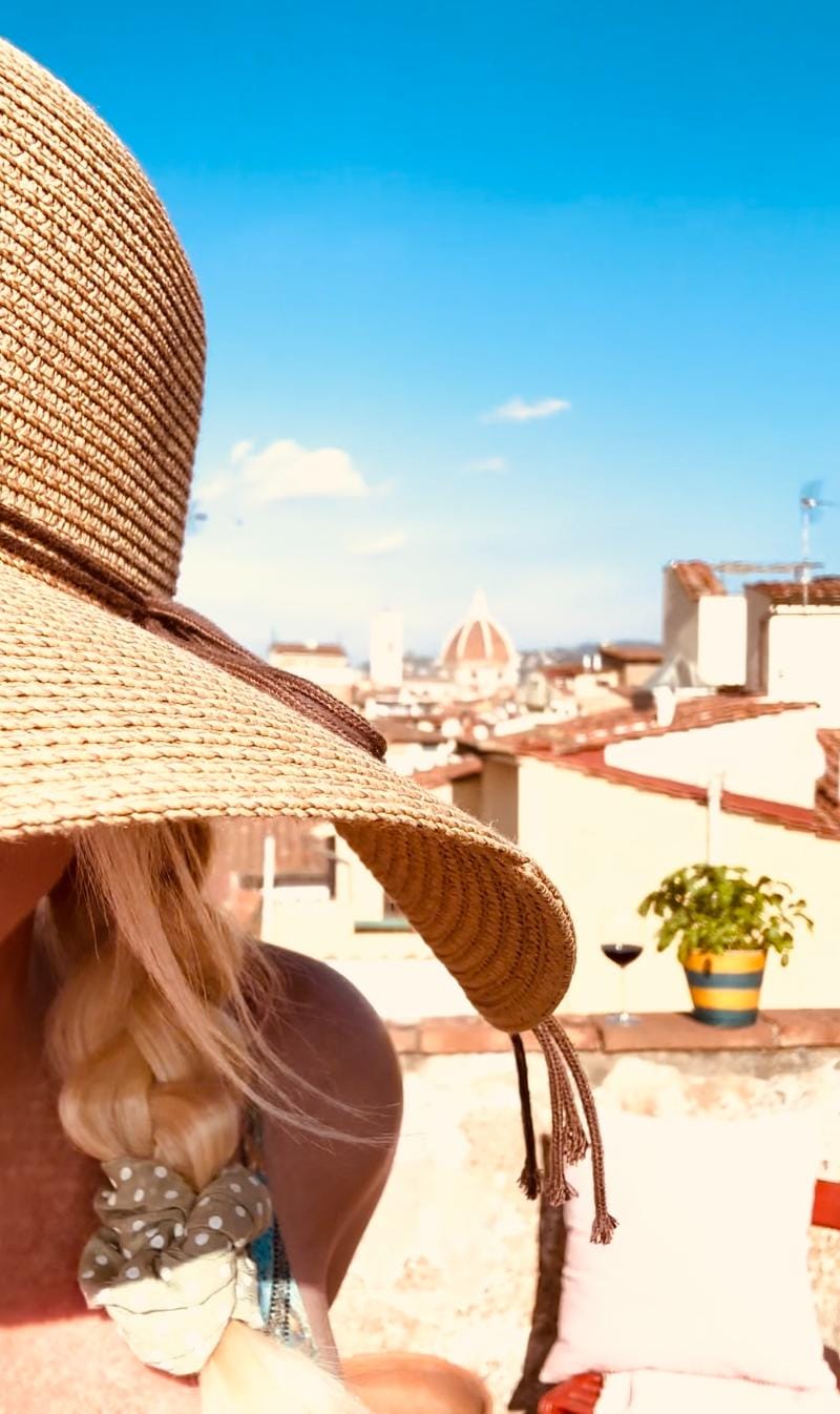 Pernilla Oberg Midlife in Italy Florence rooftop
