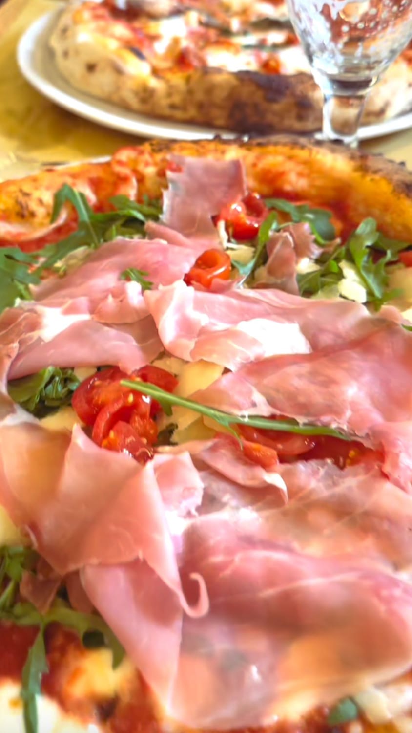A pizza at Gusta Bar on Via Maggio in Florence.