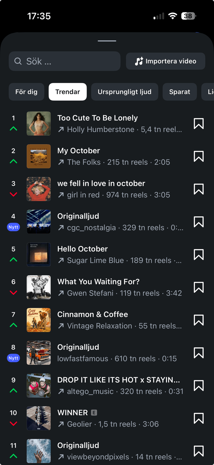 Trending audio mockup