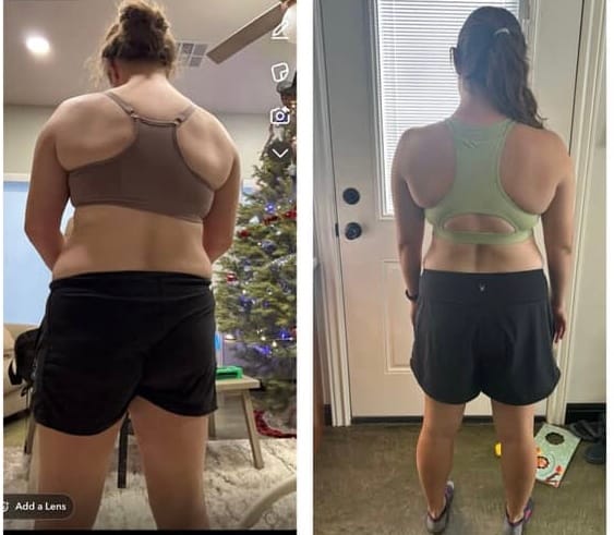 Client progress photo comparison 1