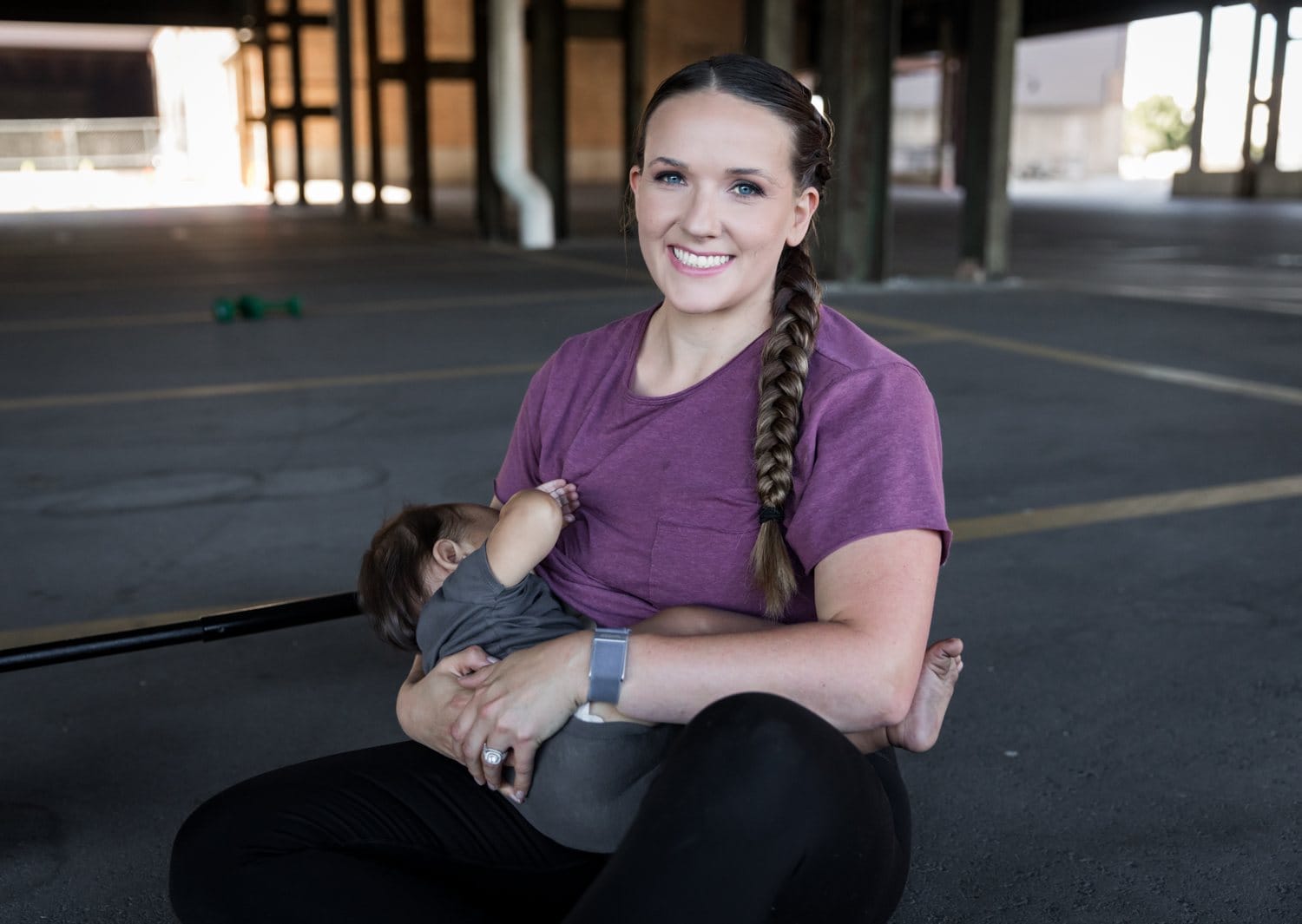 Morgan breastfeeding her baby
