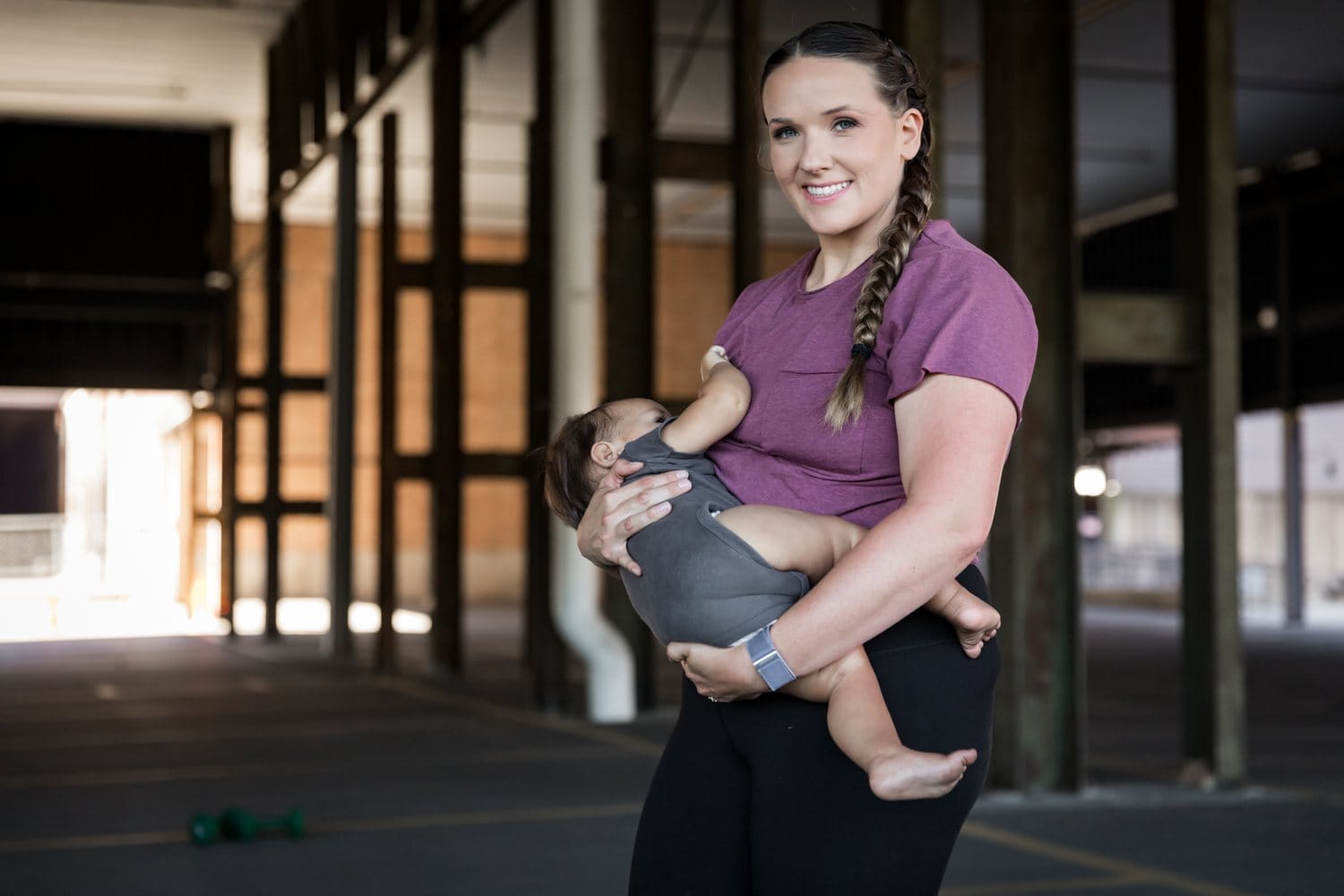 Morgan breastfeeding her baby
