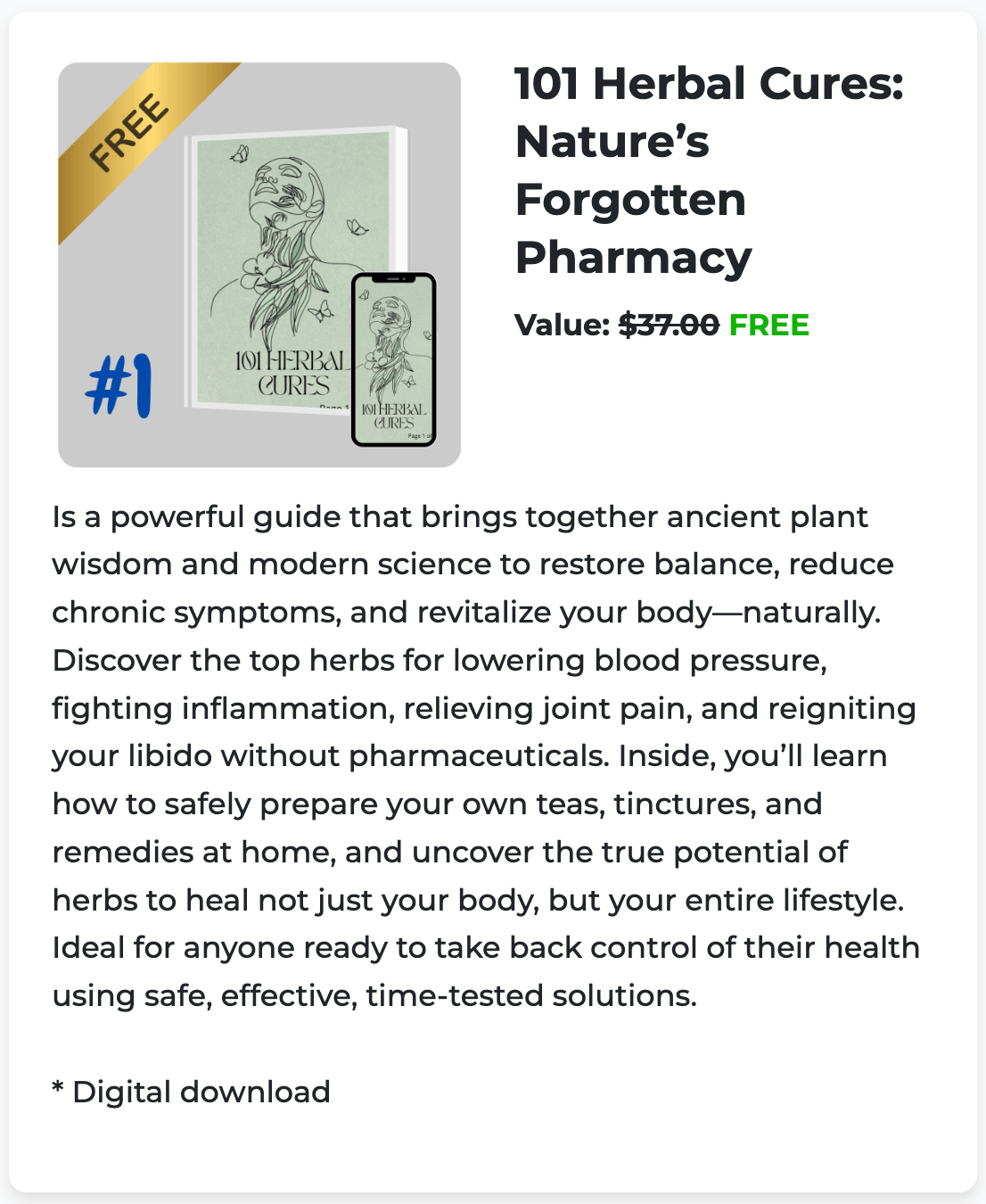 bonus 1 101 Herbal Cures: Nature’s Forgotten Pharmacy