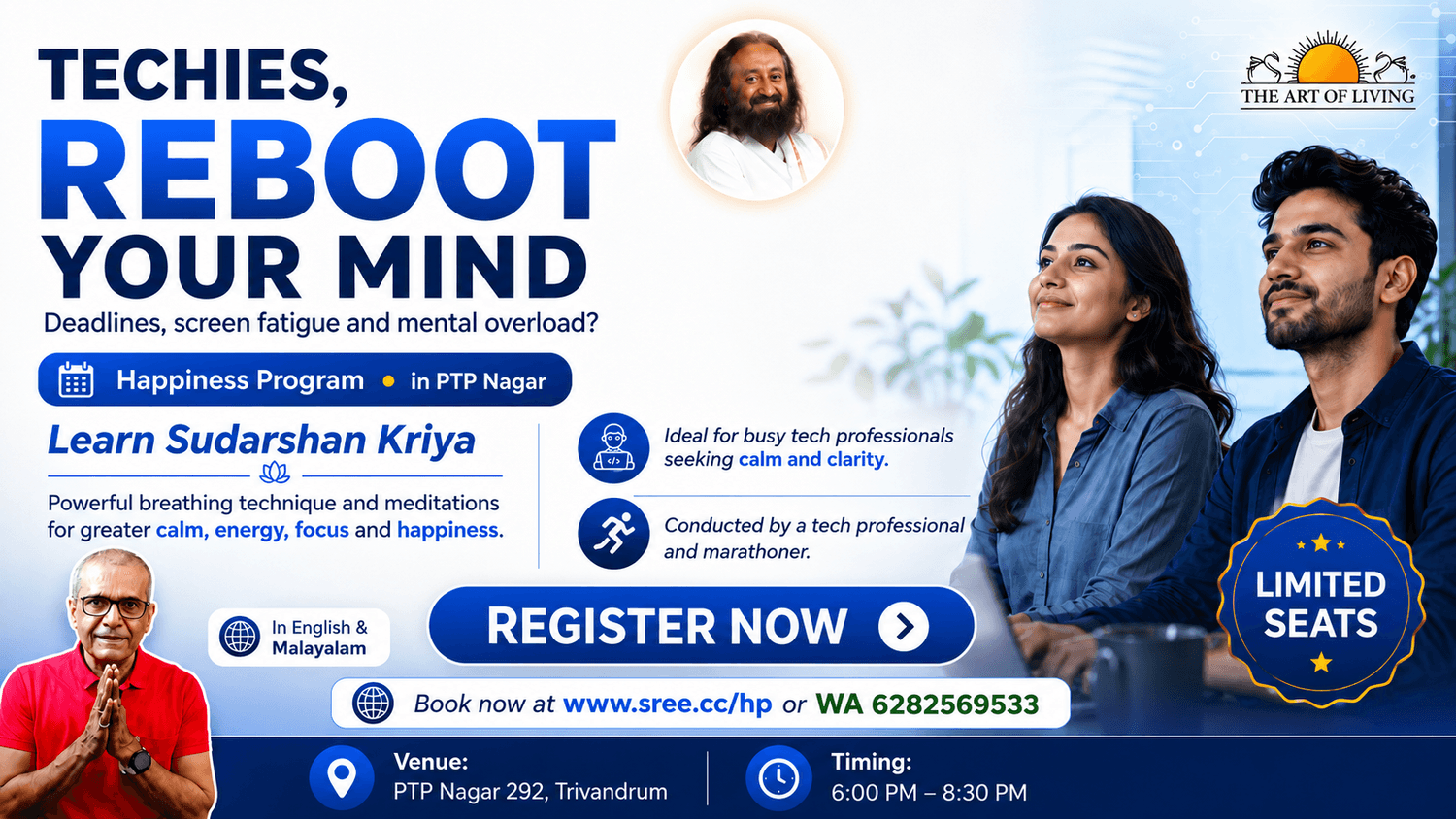 Art of Living Happiness Program slide 1