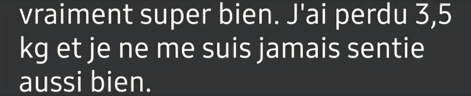 Témoignage VEGAFIT : 3,5 kg perdus