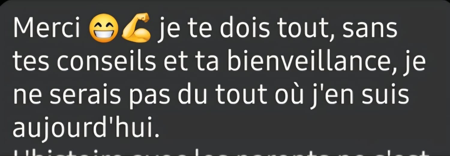 Témoignage VEGAFIT : merci pour l'accompagnement
