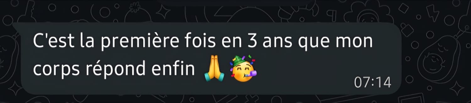 Témoignage VEGAFIT : le corps répond enfin