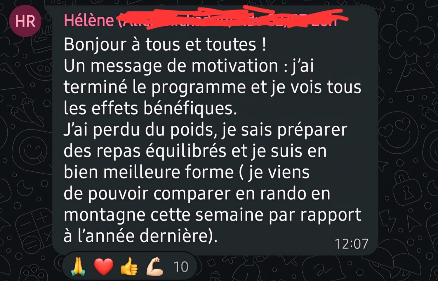 Témoignage VEGAFIT : programme terminé, bien meilleure forme