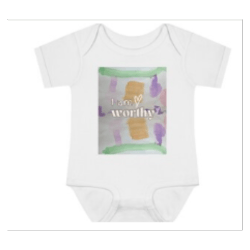I am Worthy Cotton Onesie 