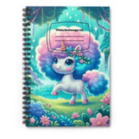 Afro Unicorn Spiral Notebook 