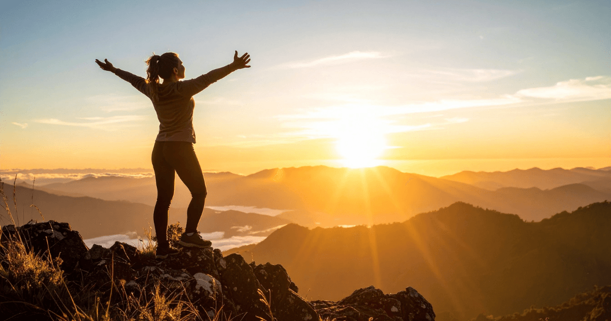 Why Boundaries Are Your Superpower in Recovering from Narcissistic Abuse - A view from the window of an aircraft looking over the wing to the sunrise