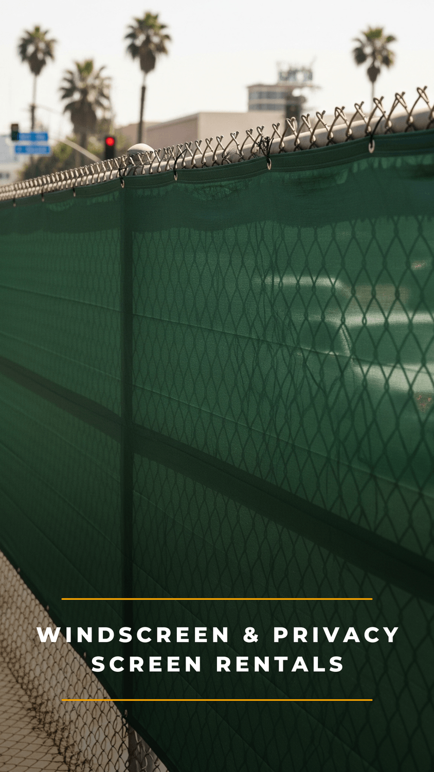 Professional windscreen installation for event privacy in Los Angeles.