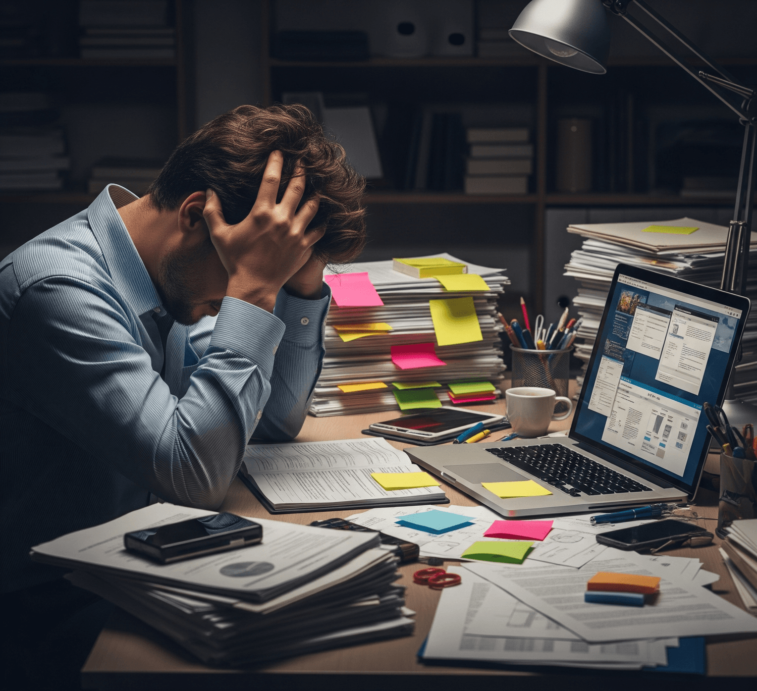 Overweldigde ondernemer met overvolle planning