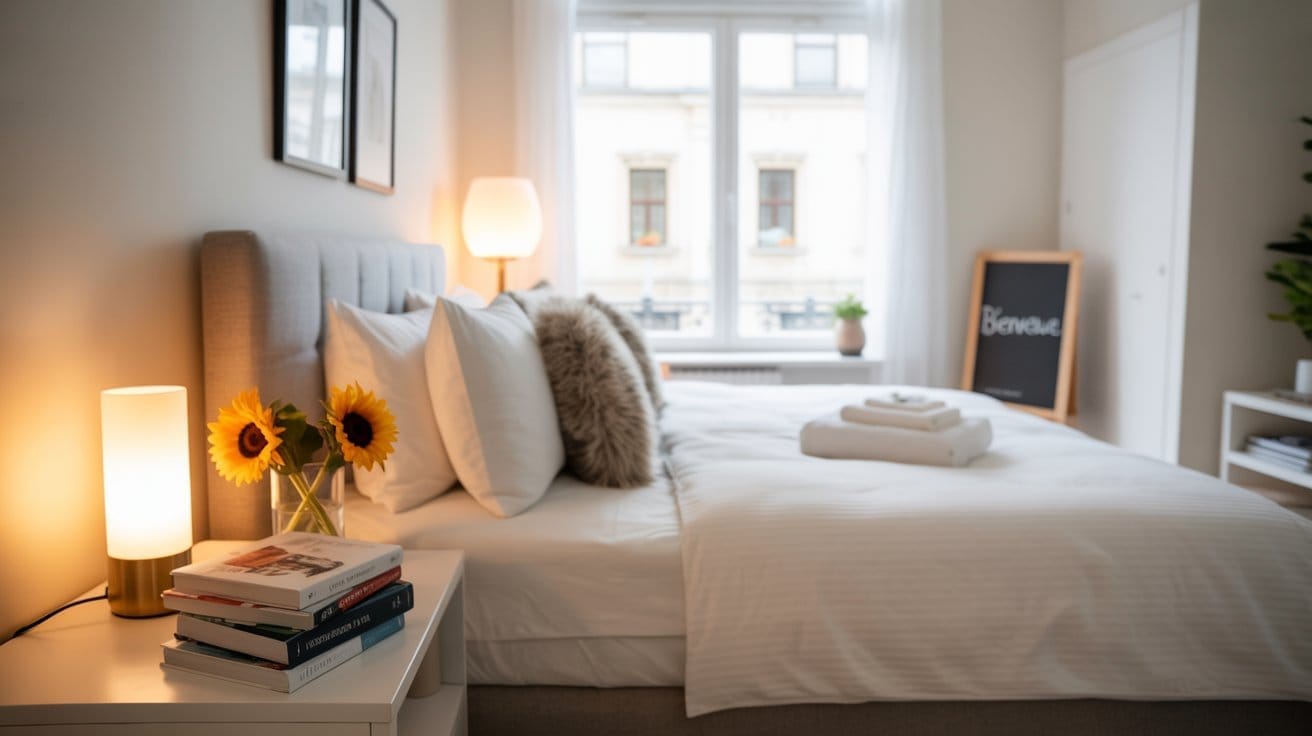 Chambre Airbnb aménagée pour générer des revenus complémentaires par la location