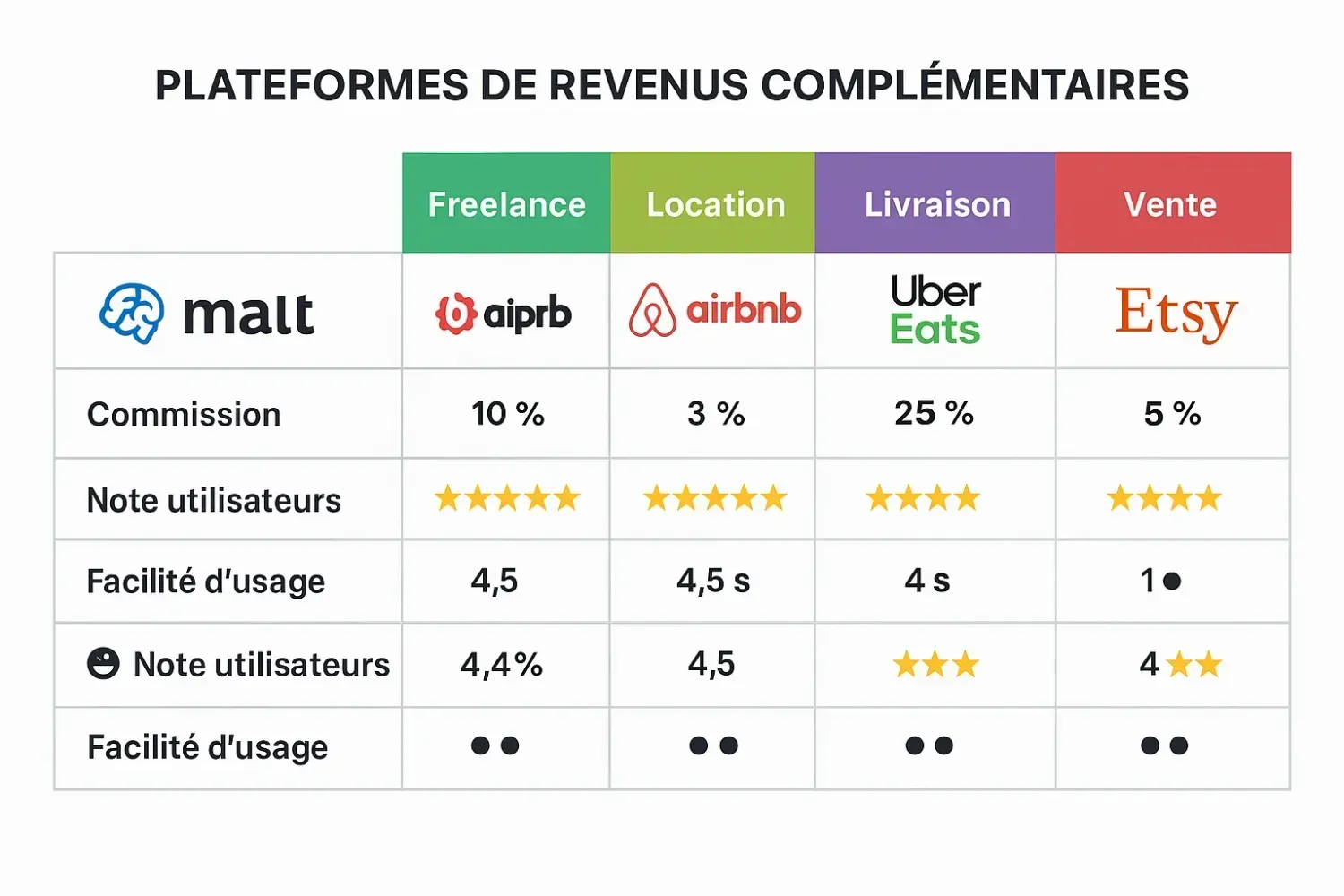 Comparatif des meilleures plateformes pour développer ses revenus complémentaires