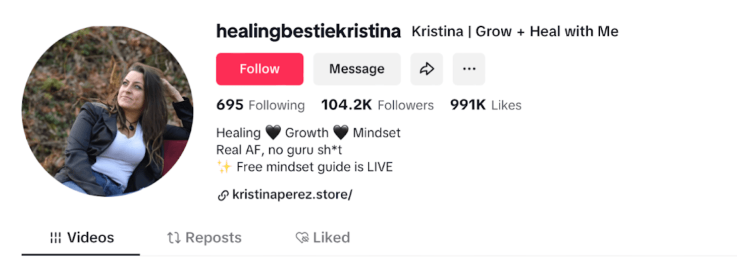 Kristina grew to 100,000 followers in 8 weeks using TikTok growth system