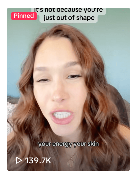 Selly TikTok post reaching 139,000 views using Growth House content strategy