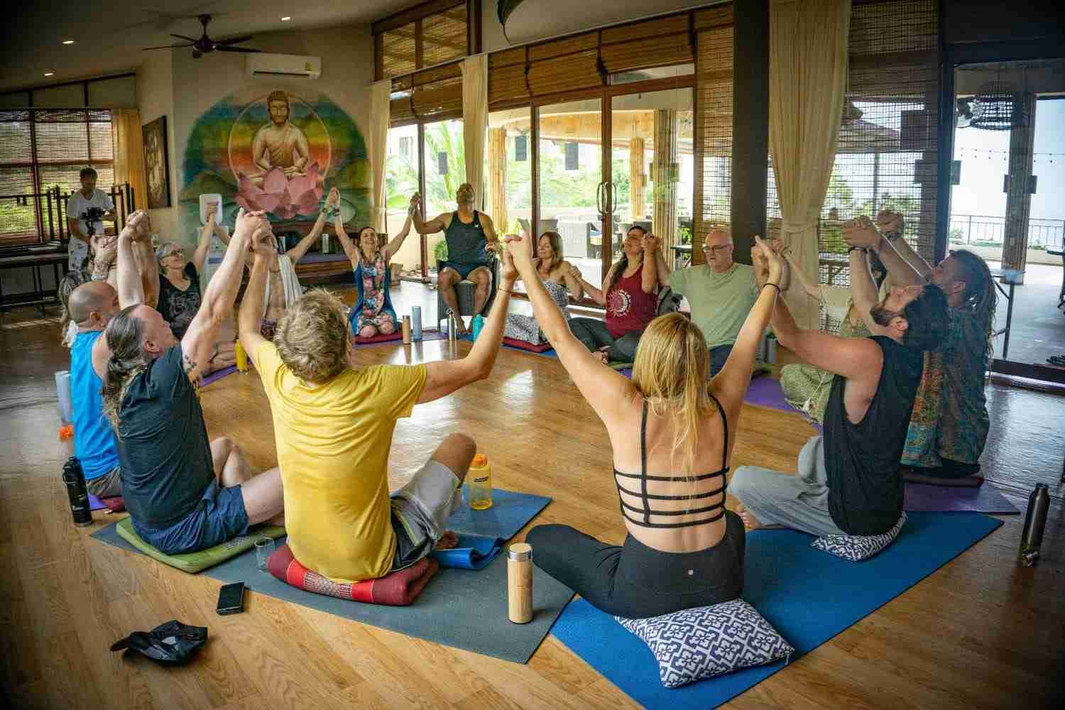 Image of a group of people practicing spirituality