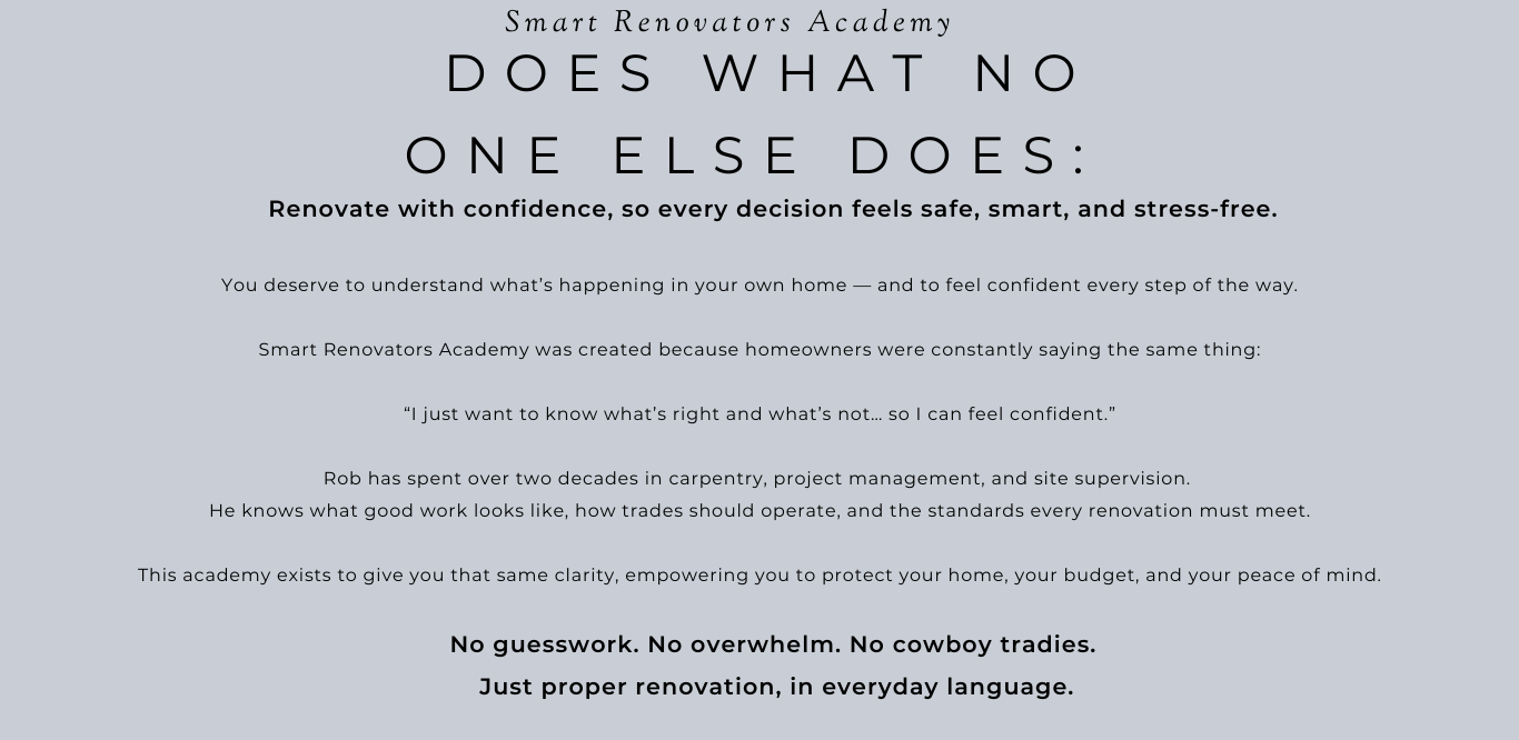 Smart Renovators Academy