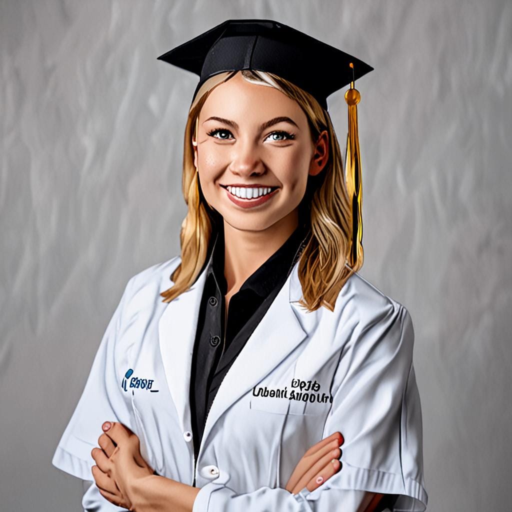 smiling nursing graduate portrait