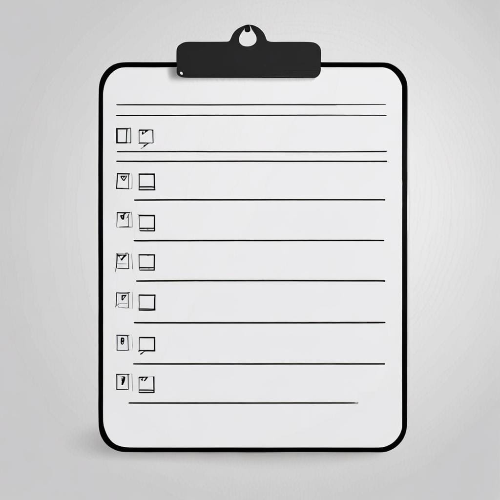 clipboard checklist form