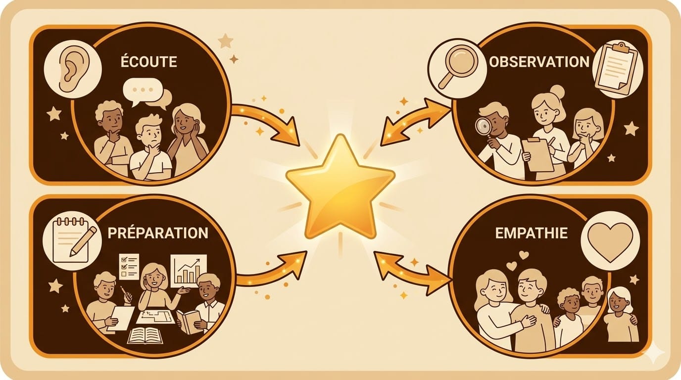 Qualités naturelles des timides écoute observation empathie préparation — confiance en soi timide