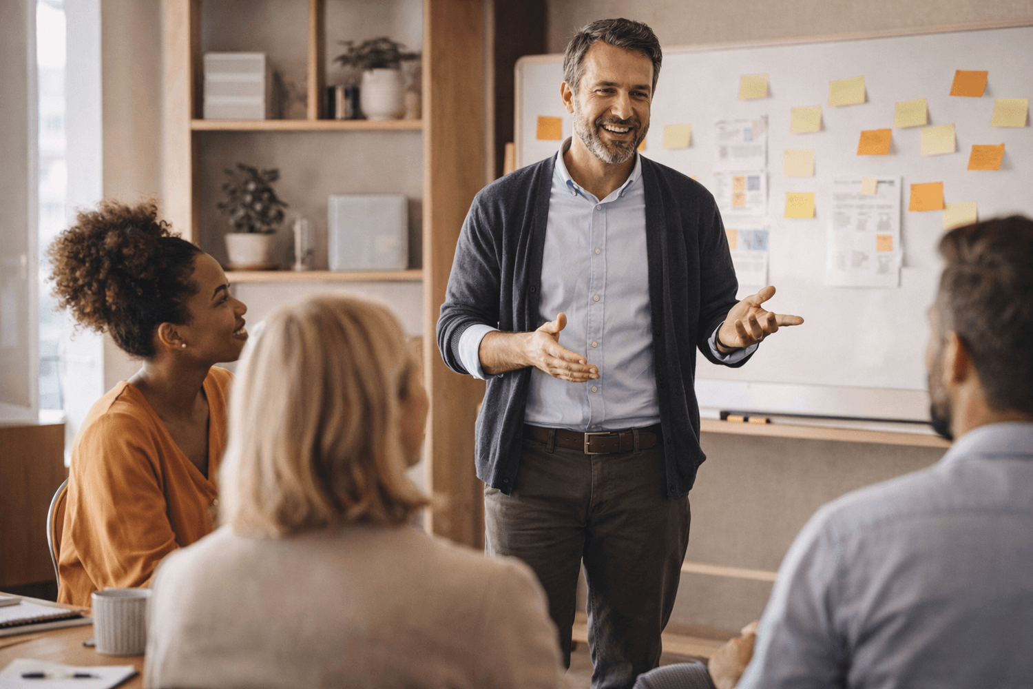 Coach professionnel accompagnant un manager en prévention du burn-out à Vannes